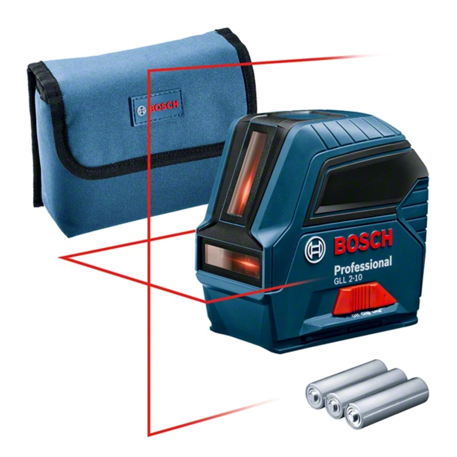 Bosch GLL 2-10 Kruislijnlaser in tas - Rood - 10m-image