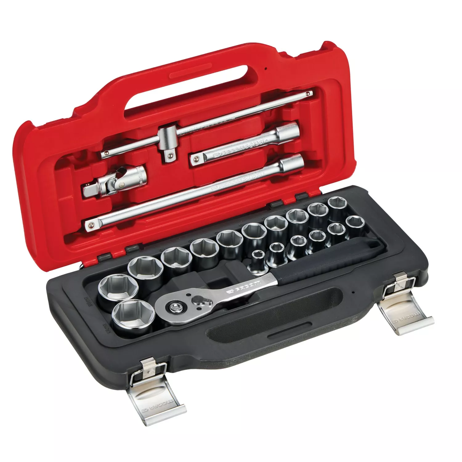 Facom SL.151-EP22PB 22-delige Ratel- en doppenset in Twin Box koffer - 1/2"