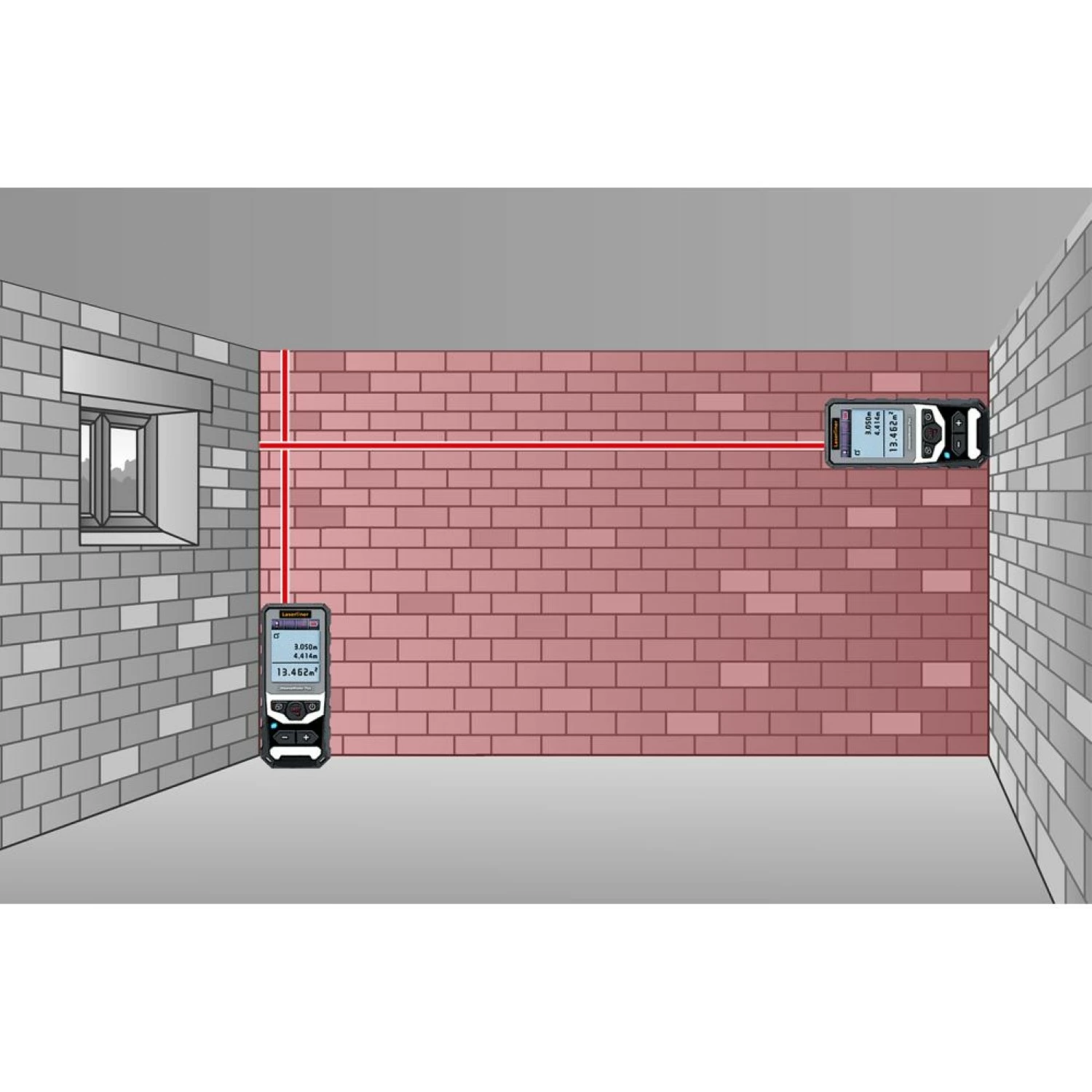 Laserliner DistanceMaster Plus 100 Afstandsmeter - 100m - Bluetooth - IP65-image