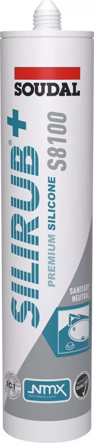 Soudal Silirub+ S8100 Sanitair Siliconekit - transparant-grijs - 300ml-image