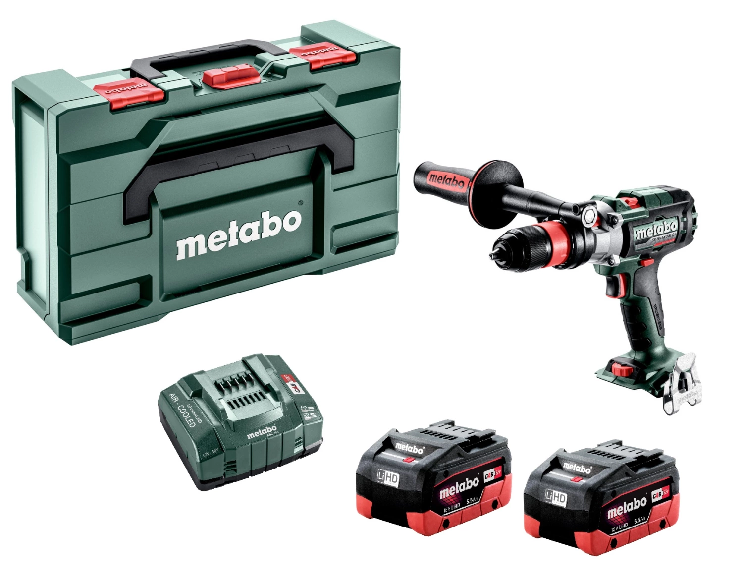 Metabo SB 18 LTX-3 BL Q I 18V LiHD accu klopboormachine set (2x 5.5Ah accu) in metaBOX - 130Nm - 68mm-image