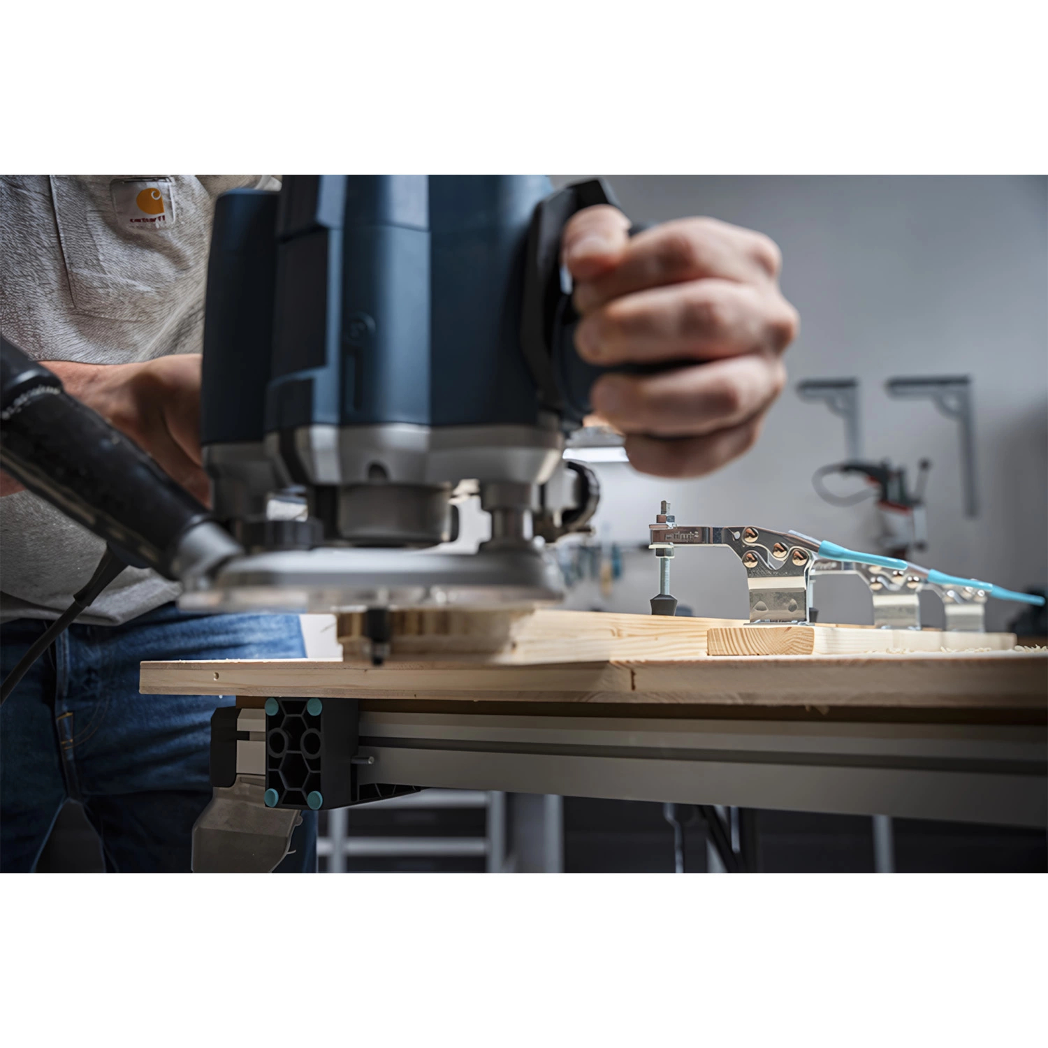 Wolfcraft 6893000 Mobiele Snelspanner voor werkbank - 38mm - 150kg-image