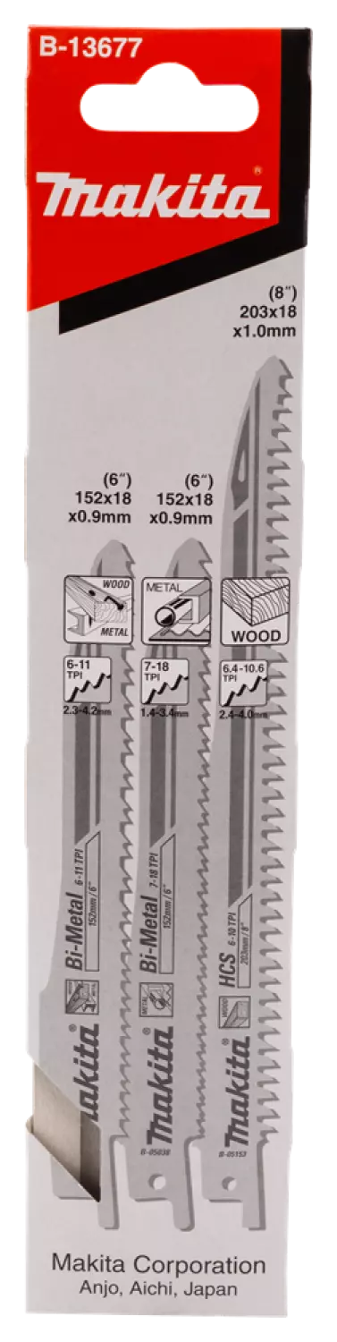 Makita B-13677 Reciprozaagbladenset 3-delig-image