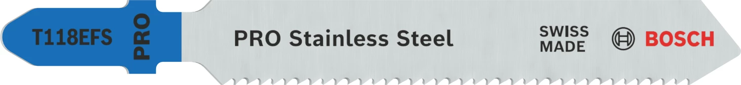 Bosch PRO T118EFS Stainless Steel decoupeerzaagblad - 83mm - RVS (5st)-image