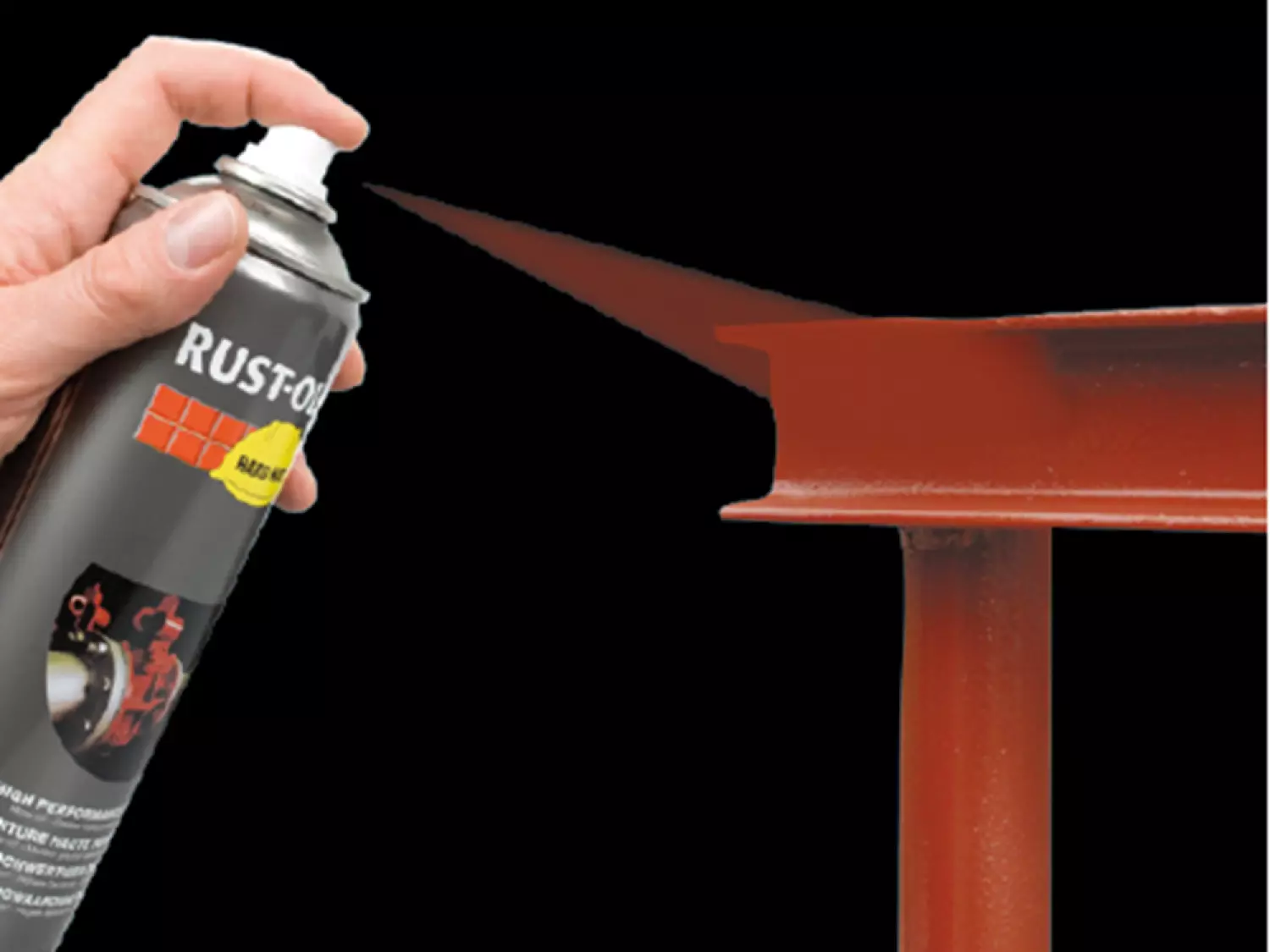 Rust-Oleum Hard Hat Topcoat spray - gitzwart - 0,5L-image