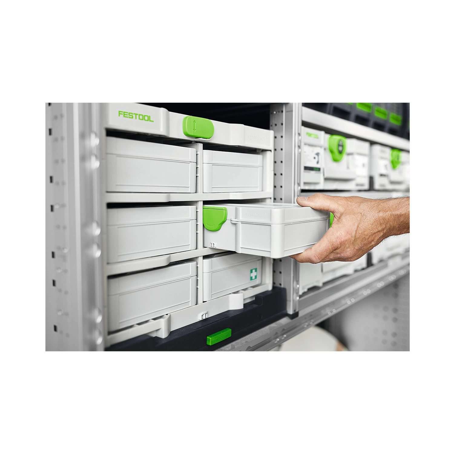 Festool SYS3-RACK 337-SET Systainer³ Rack Set voor Systainers³ S 76 + 6x S 76 Systainer³