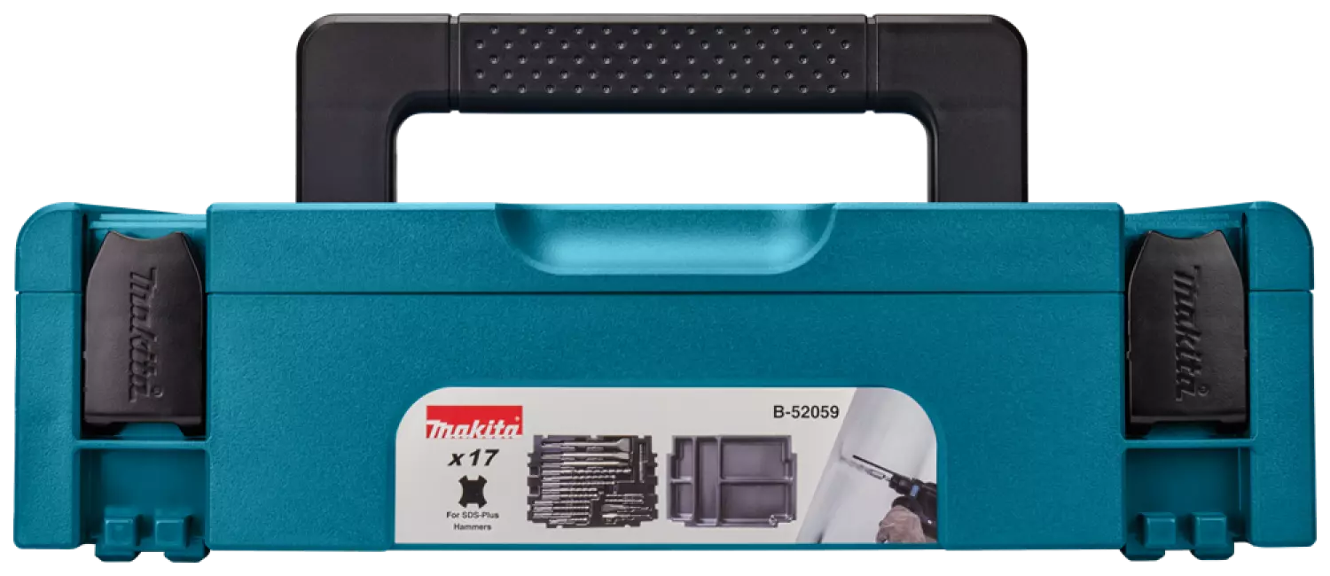Makita B-52059 / B-53877 - 17 Forets et burins SDS-Plus dans coffret MAKPAC-image