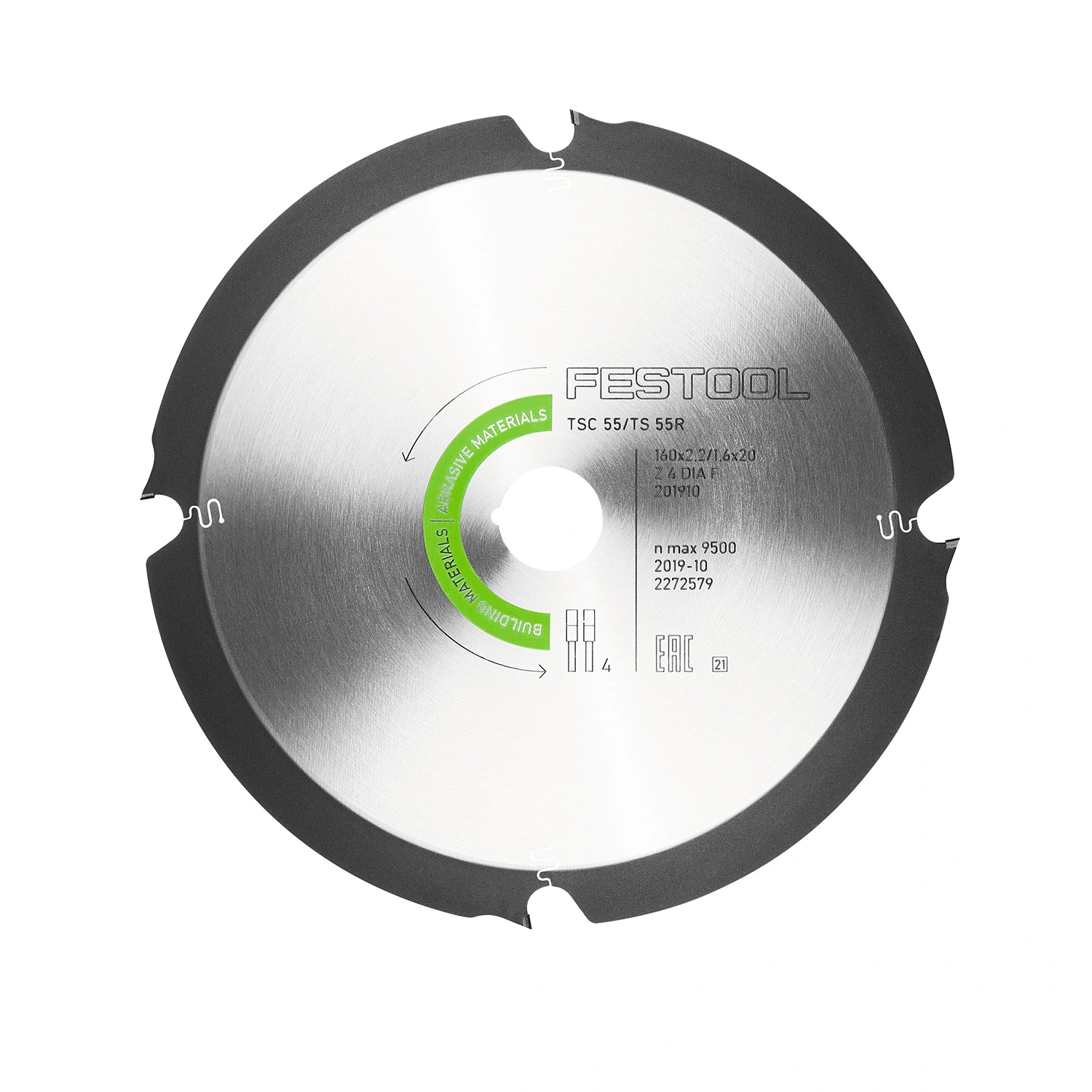 Festool 201910 Diamant cirkelzaagblad - 160 x 20 x 4T - Gips