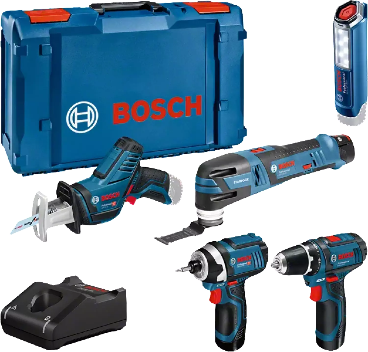 Bosch 5 tool kit 12V cordless combi set (3x 2.0Ah) in L-Boxx-image