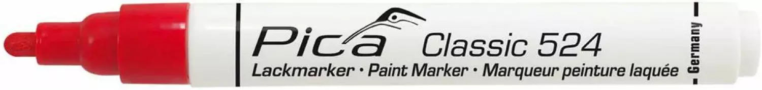 Pica 524/40-10 Marqueur peinture - Rond - Rouge - 2-4mm (10pcs)-image