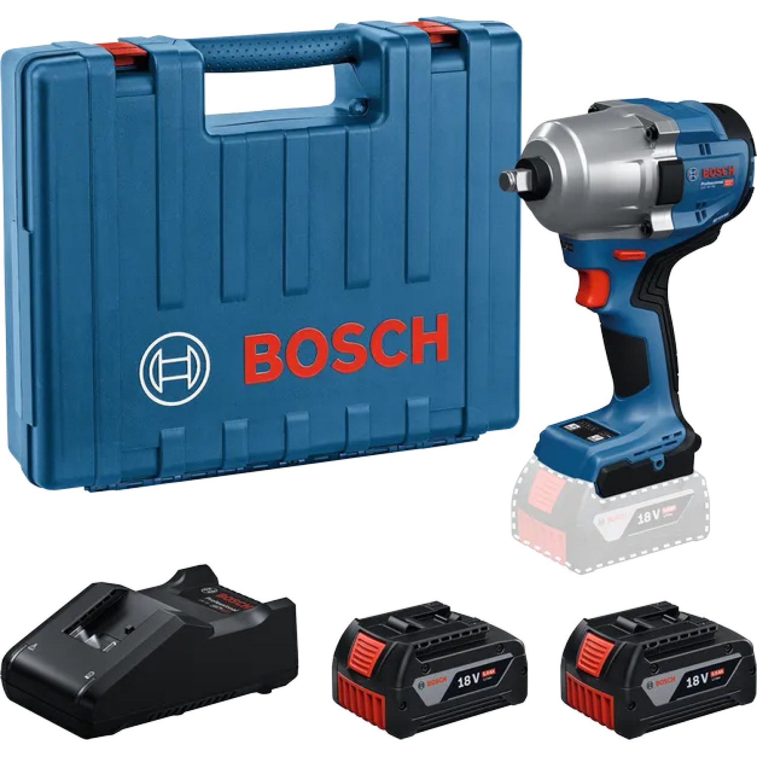 Bosch GDS 18V-780 18V accu Slagmoersleutel set (2x 5,0 Ah) in L-Boxx - 780Nm-image