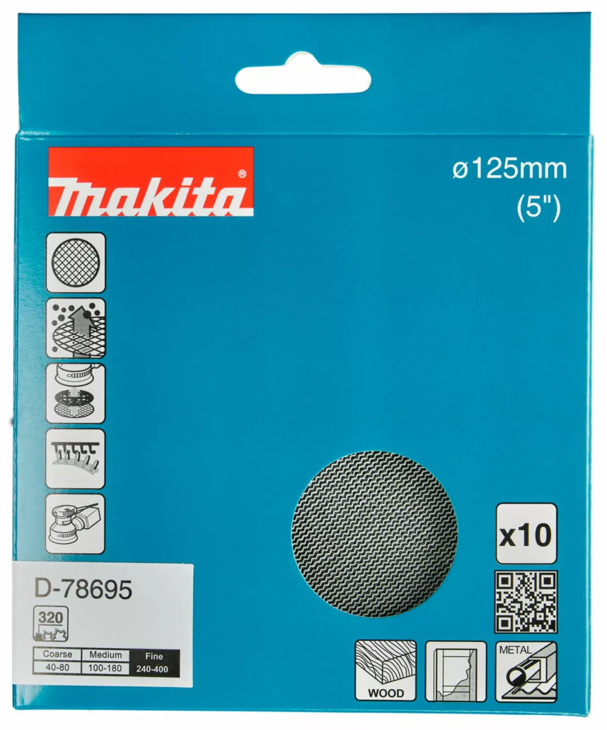 Makita D-78695 Filet à poncer - 125mm K320-image