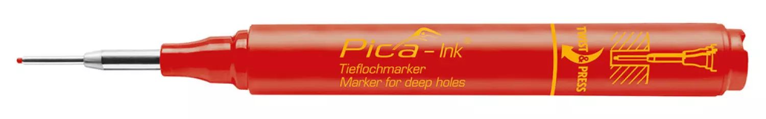 Pica 150/40 Ink Markeerstift voor diepe gaten - Rood-image