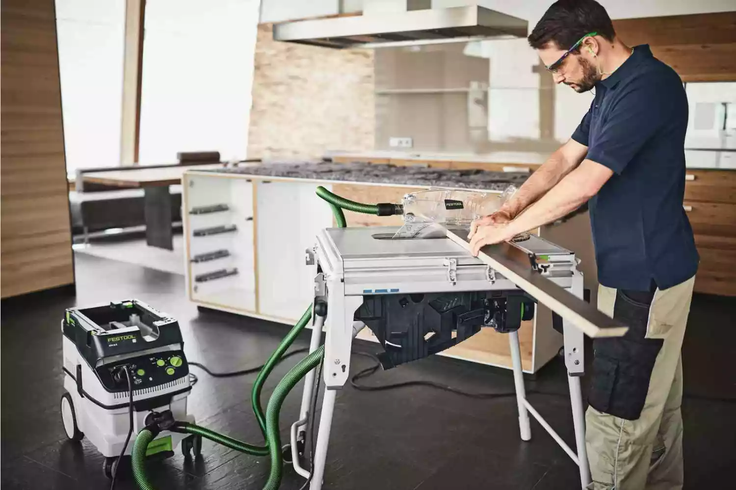 Festool TKS 80 EBS KT/W40 Zaagtafel met zaagblad en cartridge - 2200W - 254mm-image