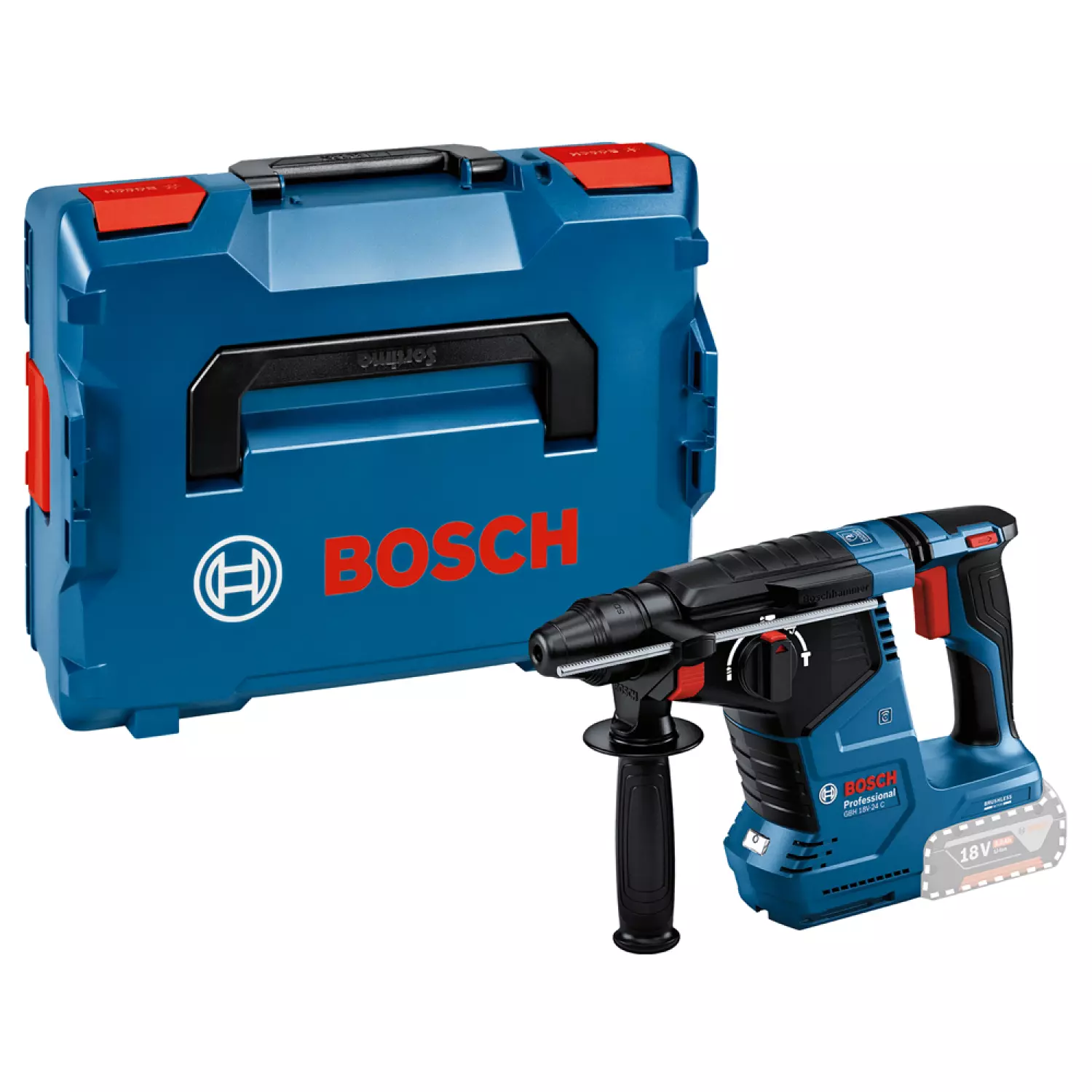 Bosch GBH 18V-24 C 18V Li-ion Accu SDS-Plus boorhamer body in L-Boxx - 2,4J - 30mm-image