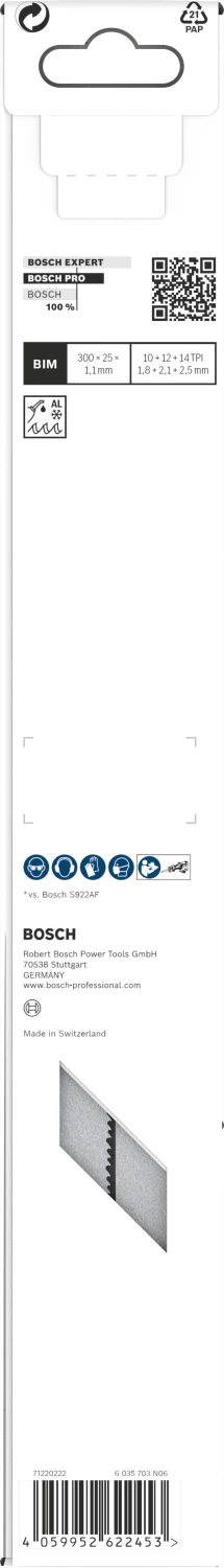 Bosch PRO S1237HBF Thick Metal Precise reciprozaagblad - 300mm - metaal (5st)-image