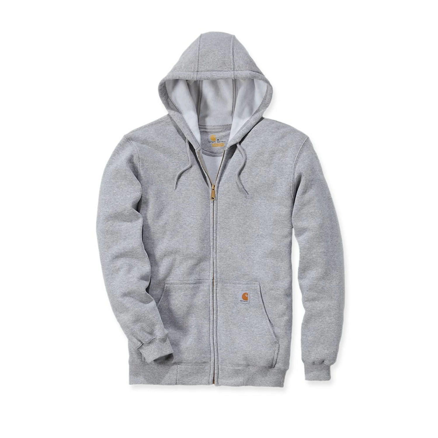 Carhartt K122 Midweight Zip Front Hooded Sweatshirt Original Fit Heather Grey XL Fixami.be