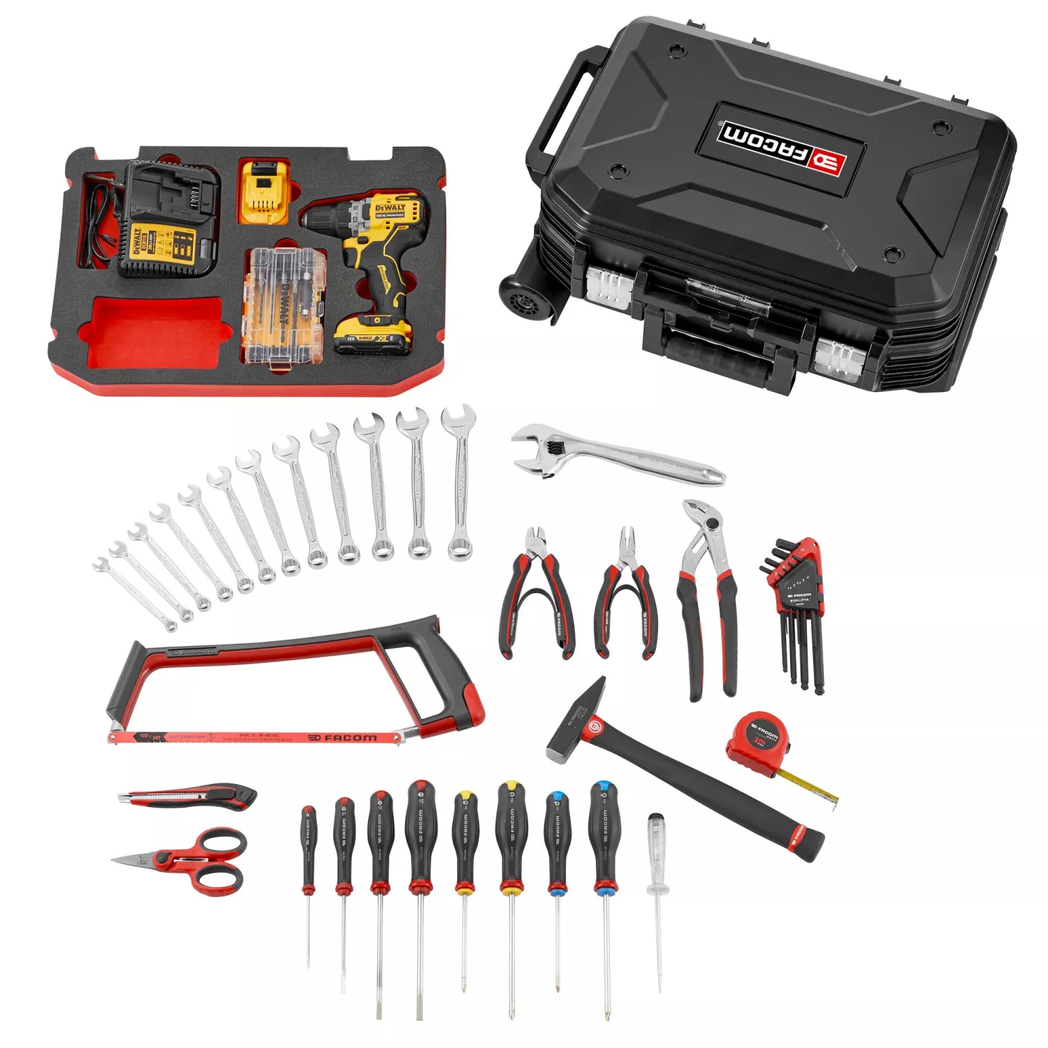 Facom BV.R30CMD1PB Gereedschapset in trolley - 68-delig - incl. DeWALT schroefboorset
