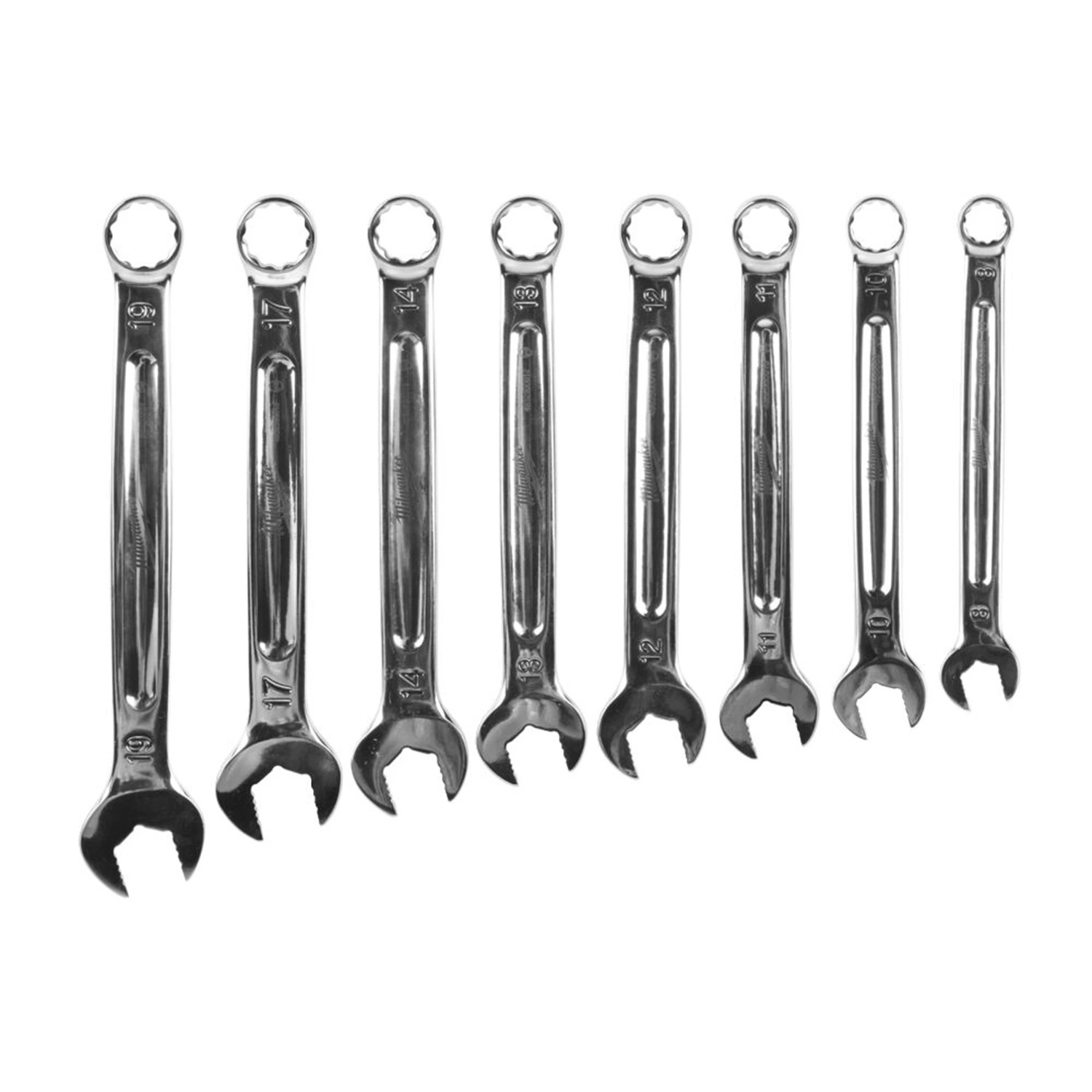 Milwaukee 4932500034 Jeu de clés à cliquet MAXBITE slim, 8 pièces - 8-19 mm