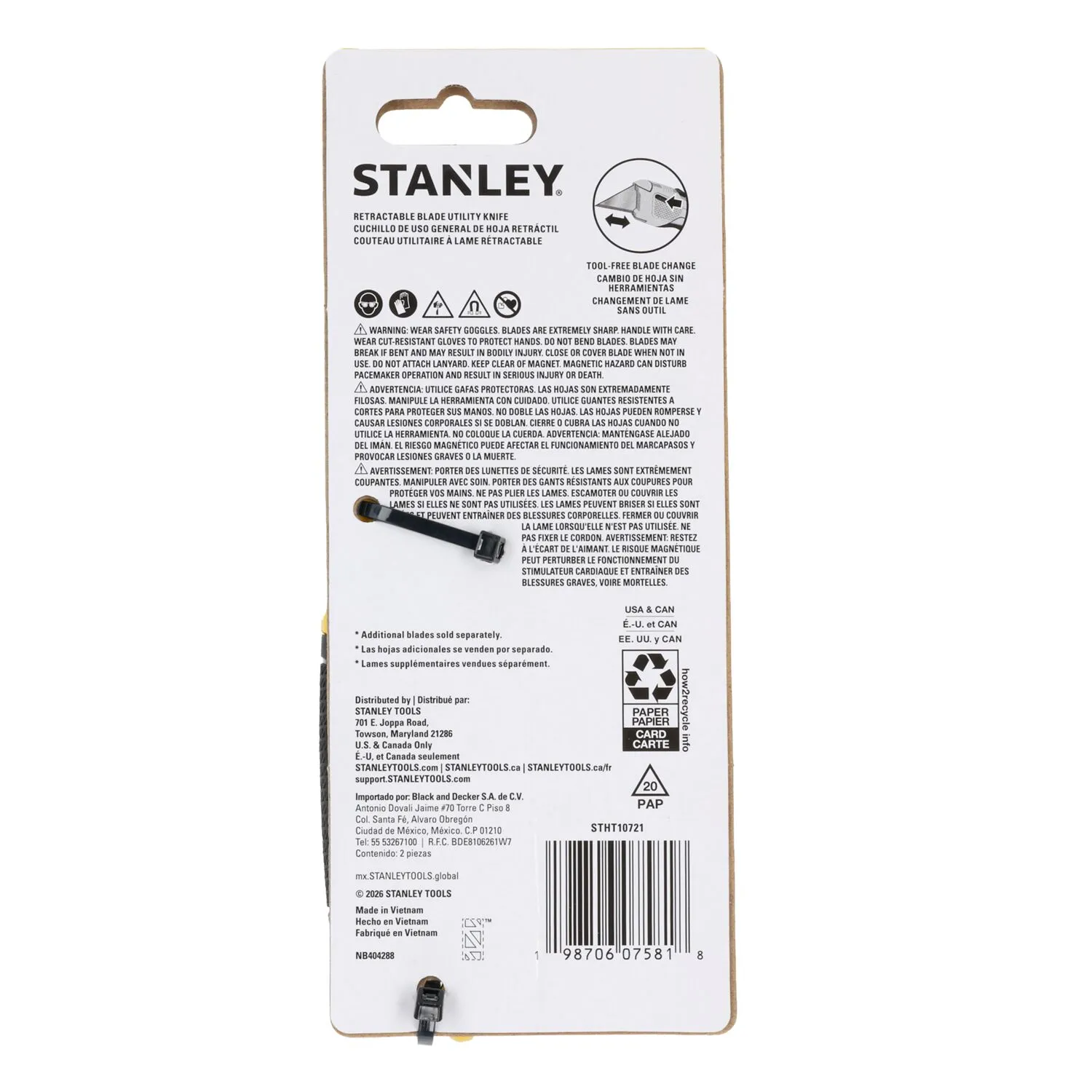 Stanley STHT10721-0 Vast Schuifmes