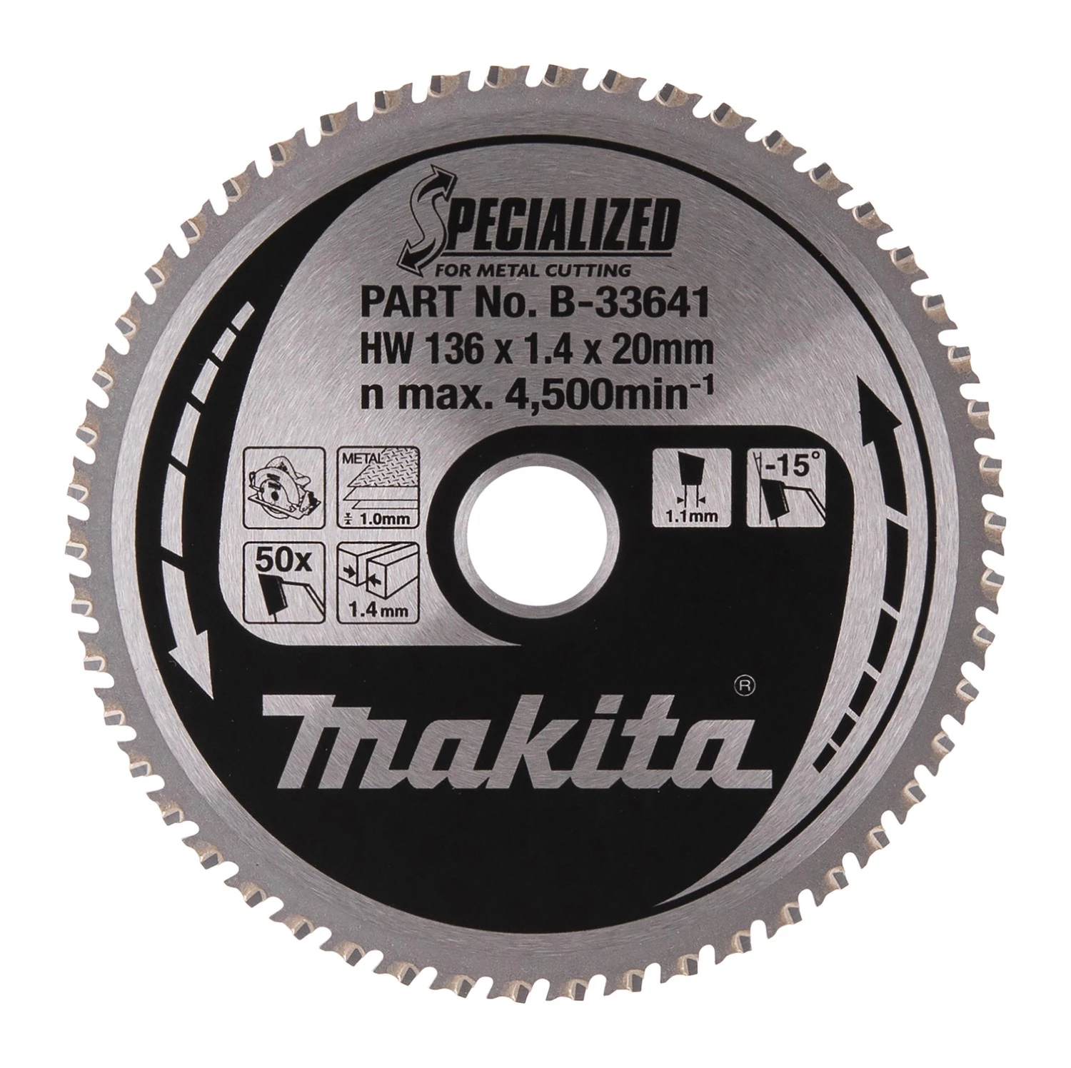 Makita B-33641 Cirkelzaagblad Dun plaatstaal-image