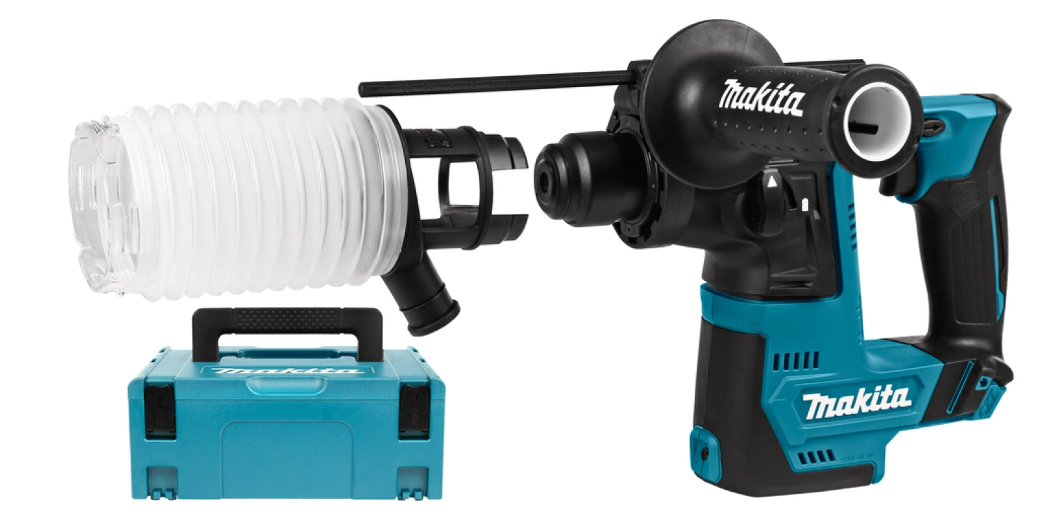Marteau perforateur sans-fil Makita HR140DZJ - 10,8V Li-ion - Extracteur poussière - Mbox - Machine seule-image