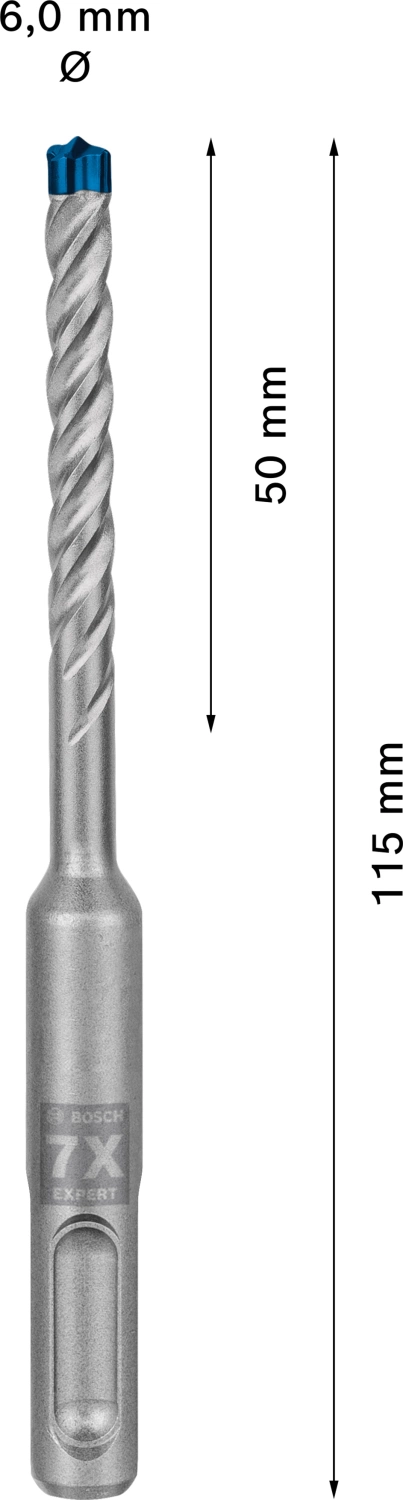 Bosch 2608900071 EXPERT Hamerboor SDS plus-7X - 6x50x115mm-image