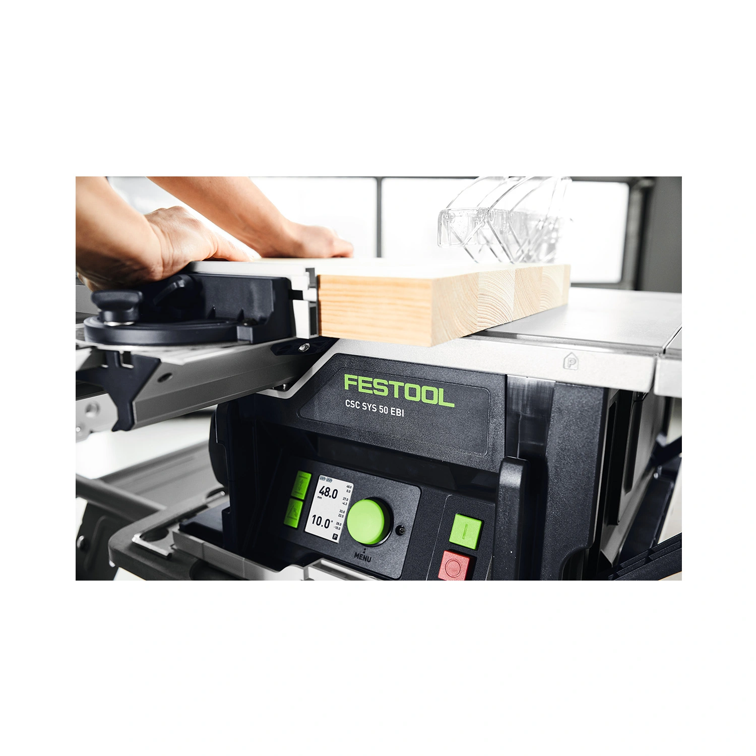Festool CSC SYS 50 EBI-Basic 36V (2x18V) Scie circulaire sur table sans fil avec accessoires - 168 mm