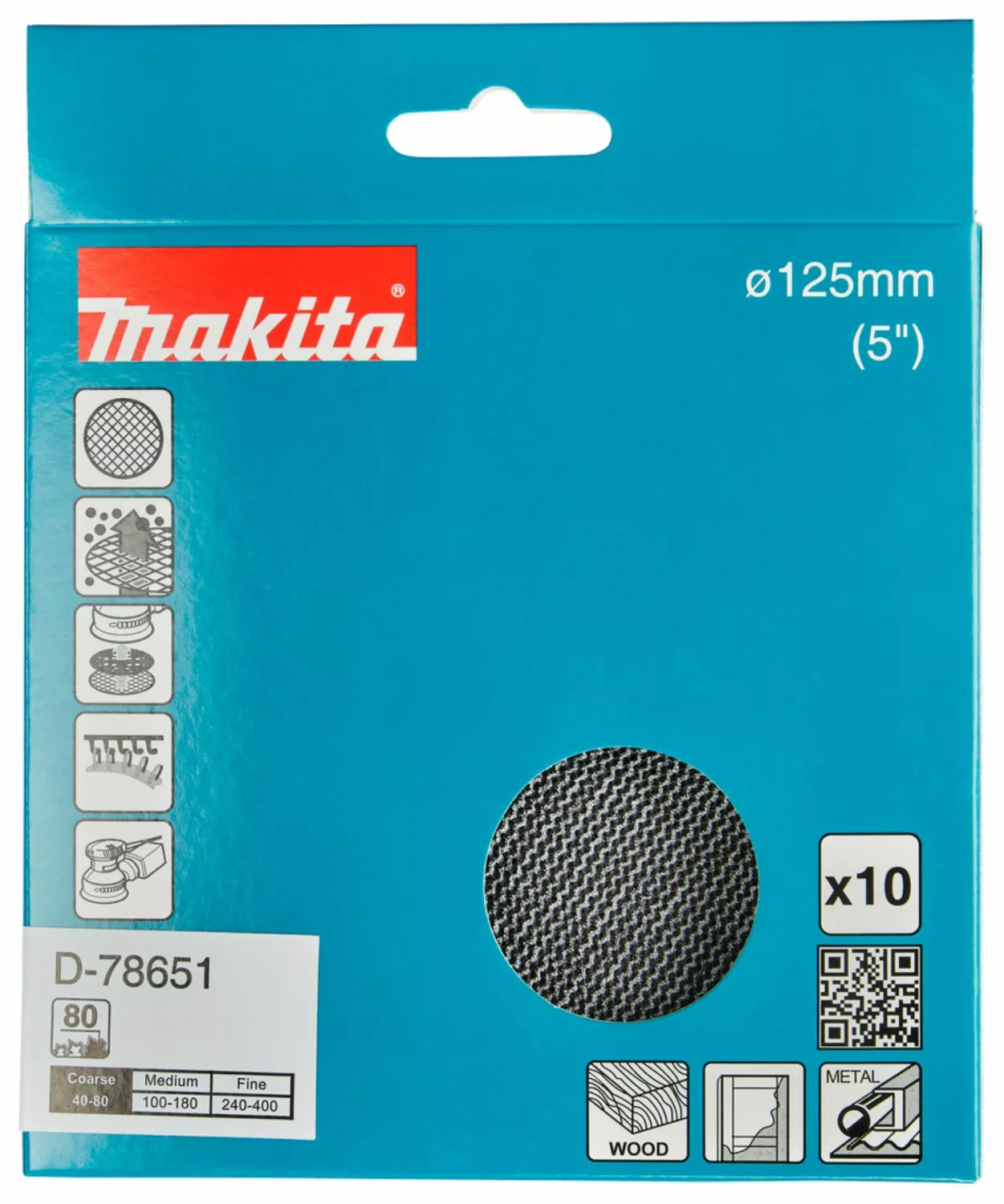 Makita D-78651  Filet à poncer - 125mm K80-image