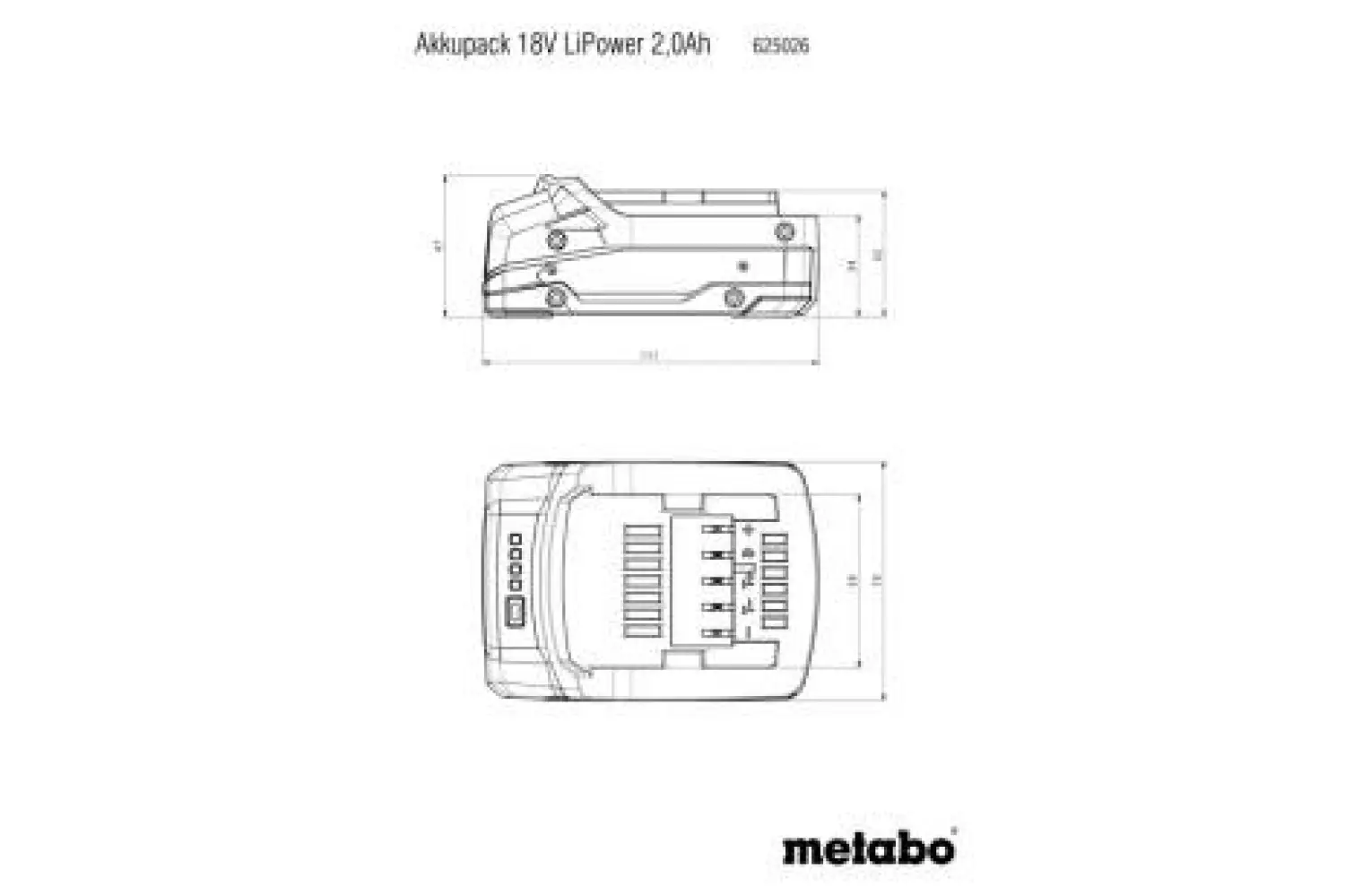 Metabo 625026000 Li-Power accu-pack 18 V - 2.0 Ah-image