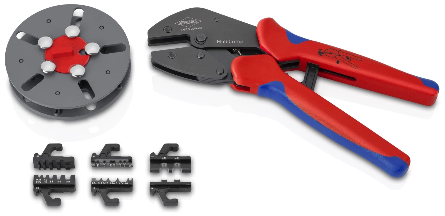 Knipex 97 33 03 Pince à sertir MultiCrimp avec chargeur interchangeable - MC4 /MC4 EVO2 - 0,25 - 6 mm²-image