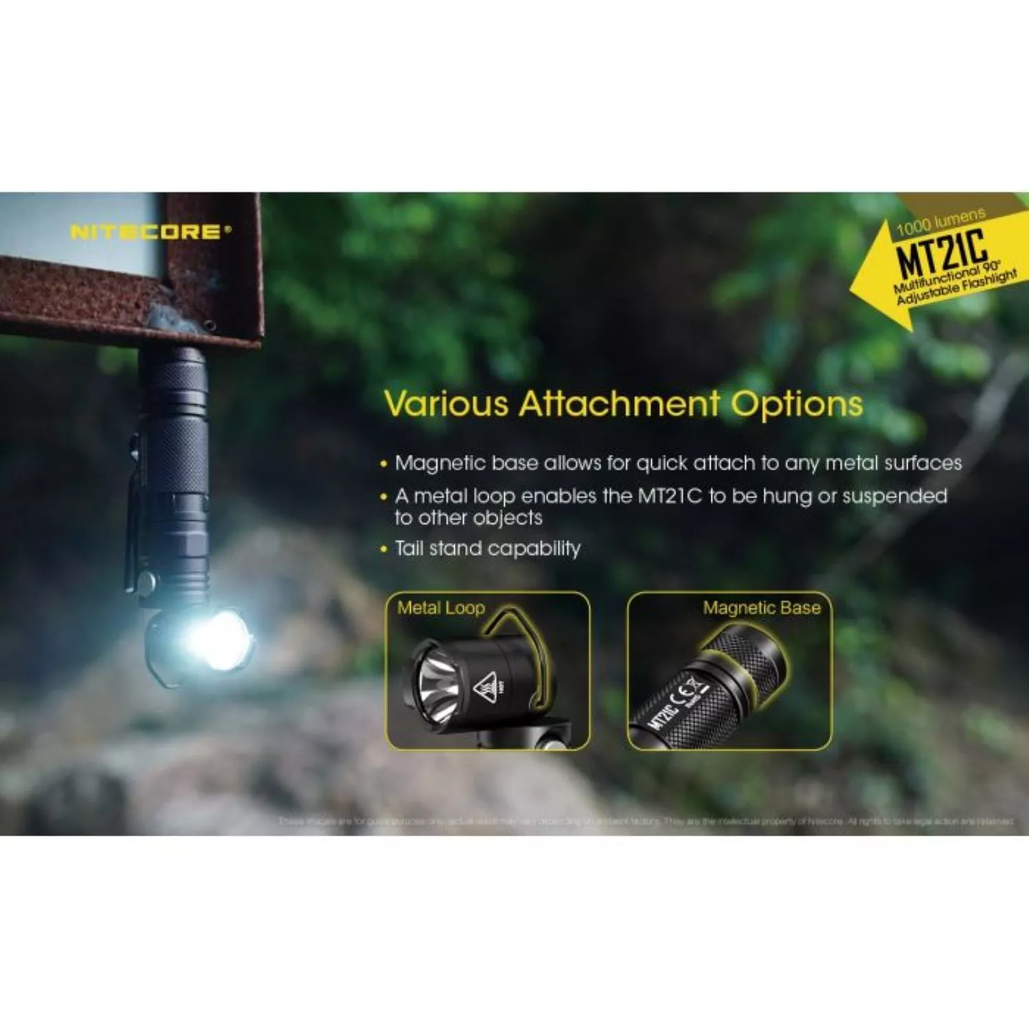 Nitecore MT21C Zaklamp met verstelbare kop - 1000Lm-image