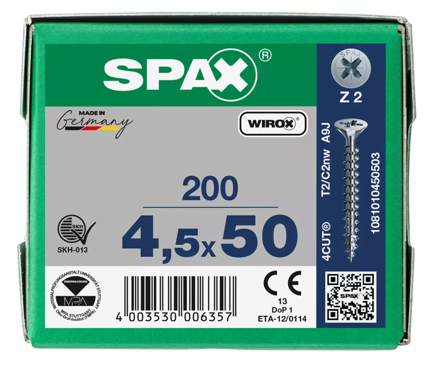 SPAX Universele schroeven verzonken kop - voldraad - Z2 - 4.5x50 mm (200st)-image