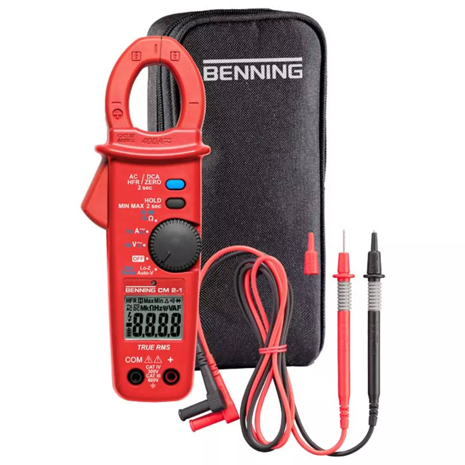 Benning CM2-1 Digitale Stroomtang TRUE RMS - AC/DC 600V & 400A - CAT III 600V / CAT IV 300V-image