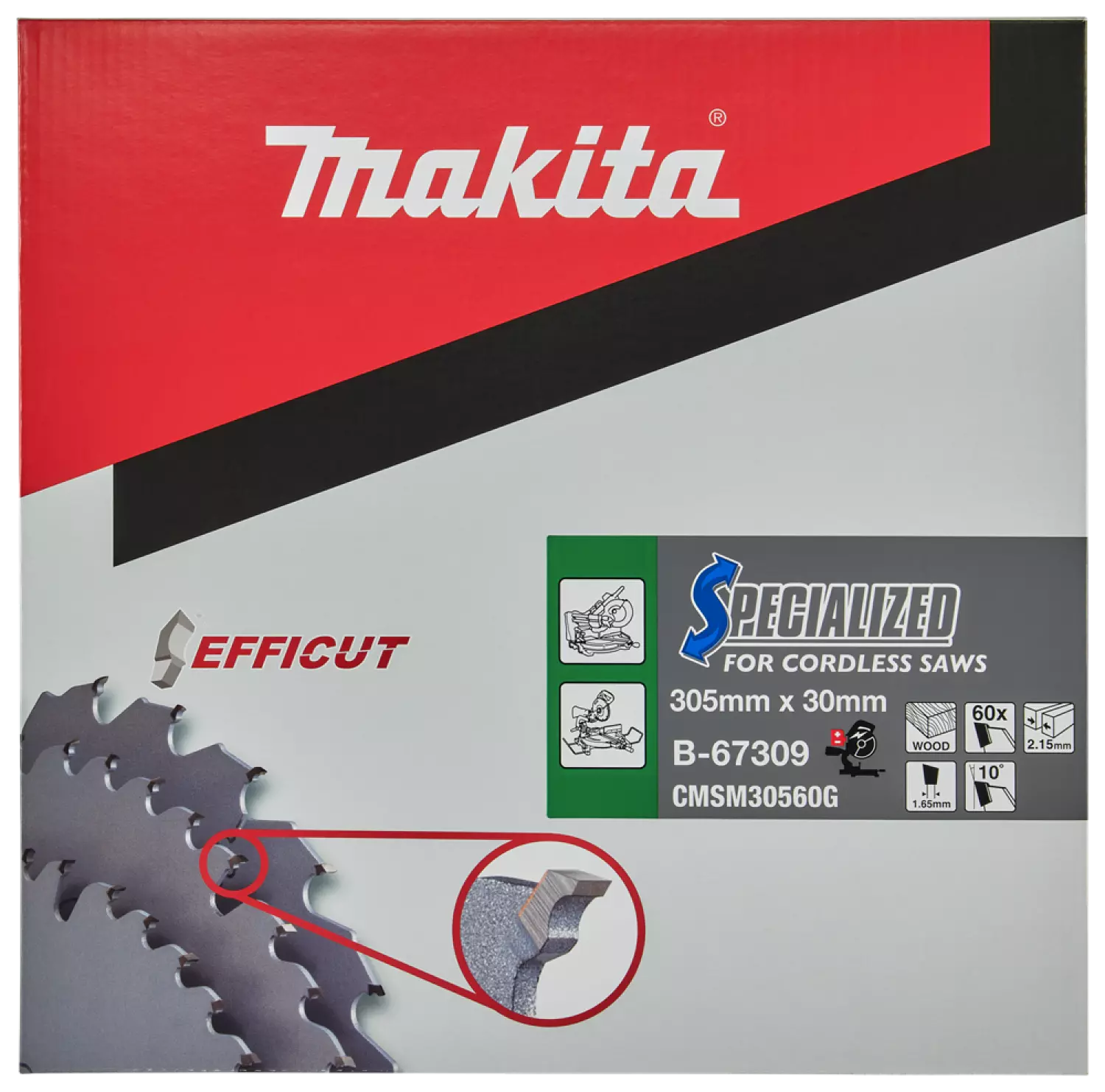 Makita B-67309 Efficut Afkortzaagblad Hout - 305x30x2,15mm 60T-image