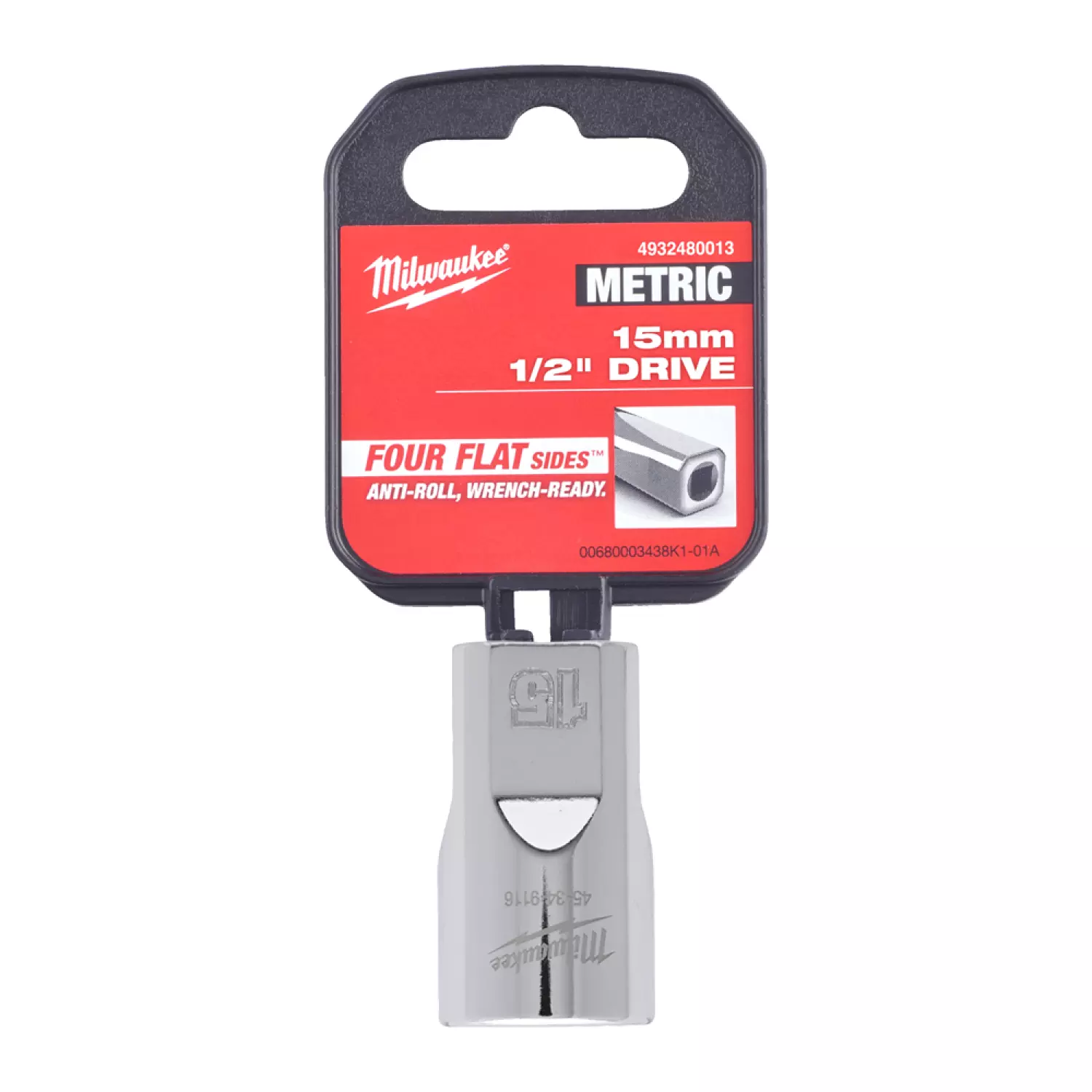 Milwaukee 4932480013 Embout - 1/2 » FOUR FLAT™ - 15mm-image
