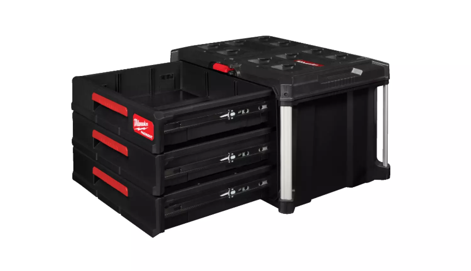 Milwaukee 4932472130 Packout - Boîte à outils - 3 tiroirs-image