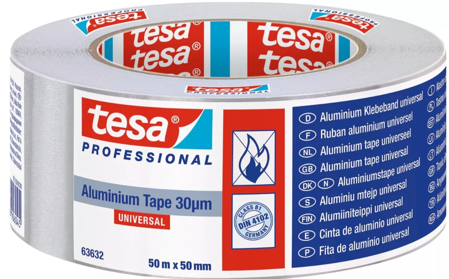 Tesa 63632 Aluminium tape - 50 mm x 50 m-image