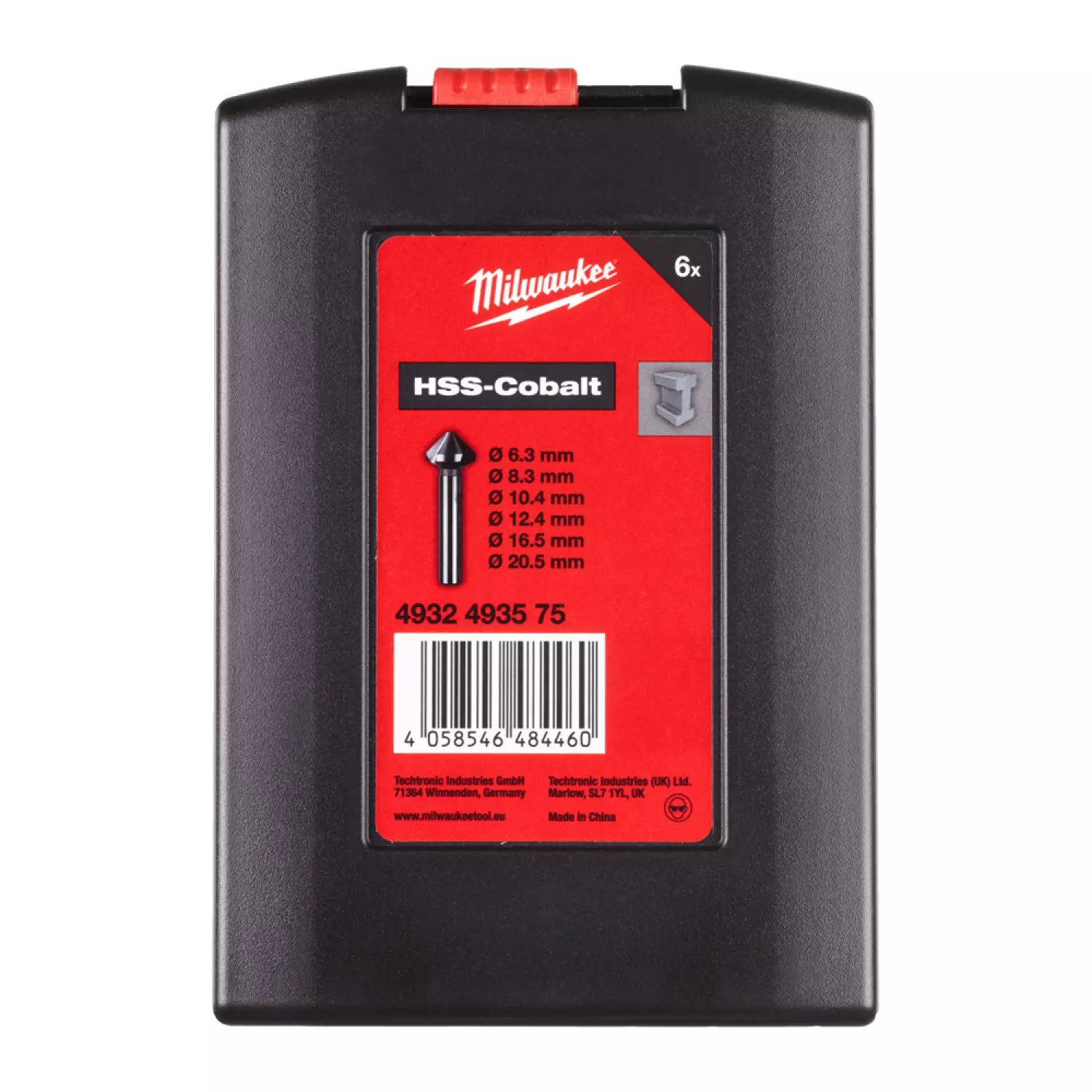 Milwaukee 4932493575 Ensemble de 6 fraises à l'évaser en carbure HSS-image