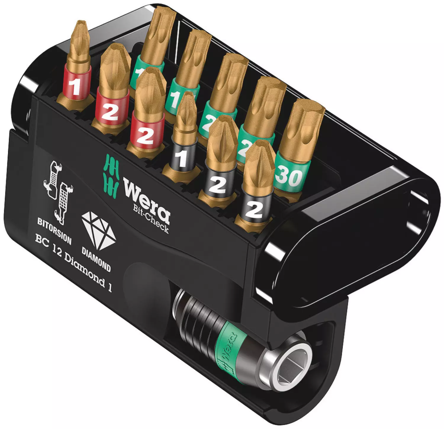 Wera 05136392001 12-delige Bit-Check Diamond 1 SB Bitset-image