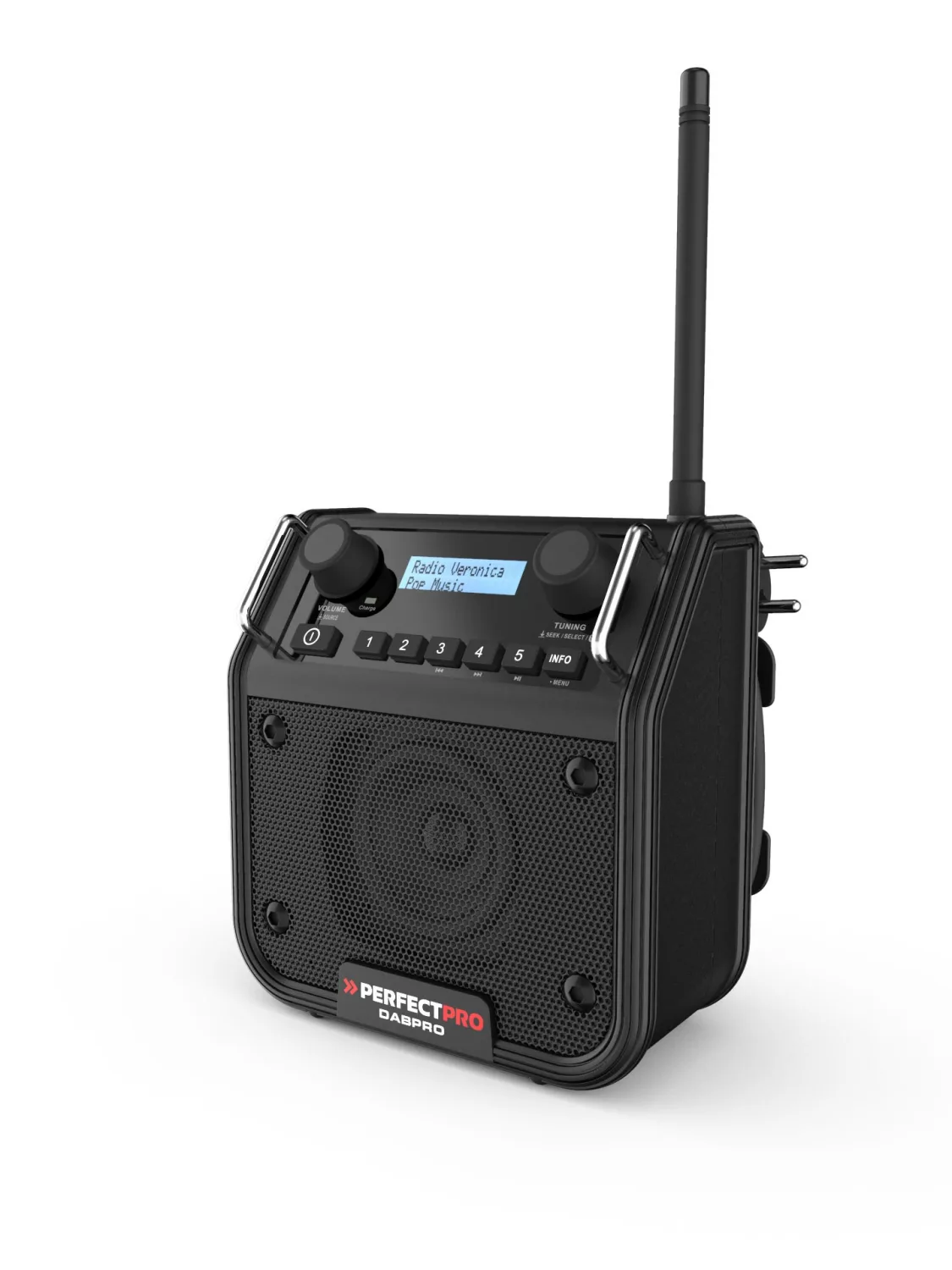 PerfectPro DABPRO2 Bouwradio - FM RDS - DAB+ - aux-in - werkt op netstroom & batterij-image