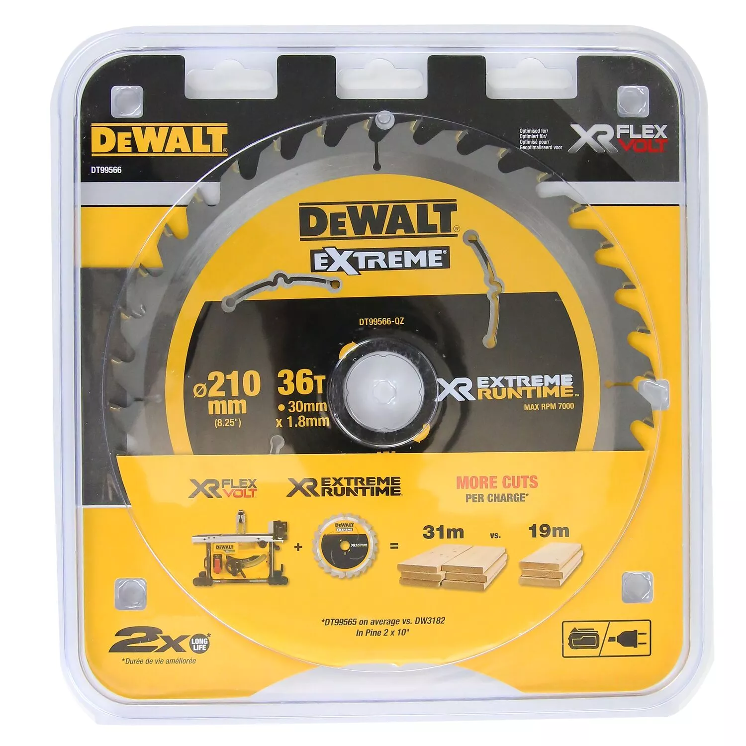 DeWALT DT99566 XR Cirkelzaagblad - 210 x 30 x 36T - Hout-image