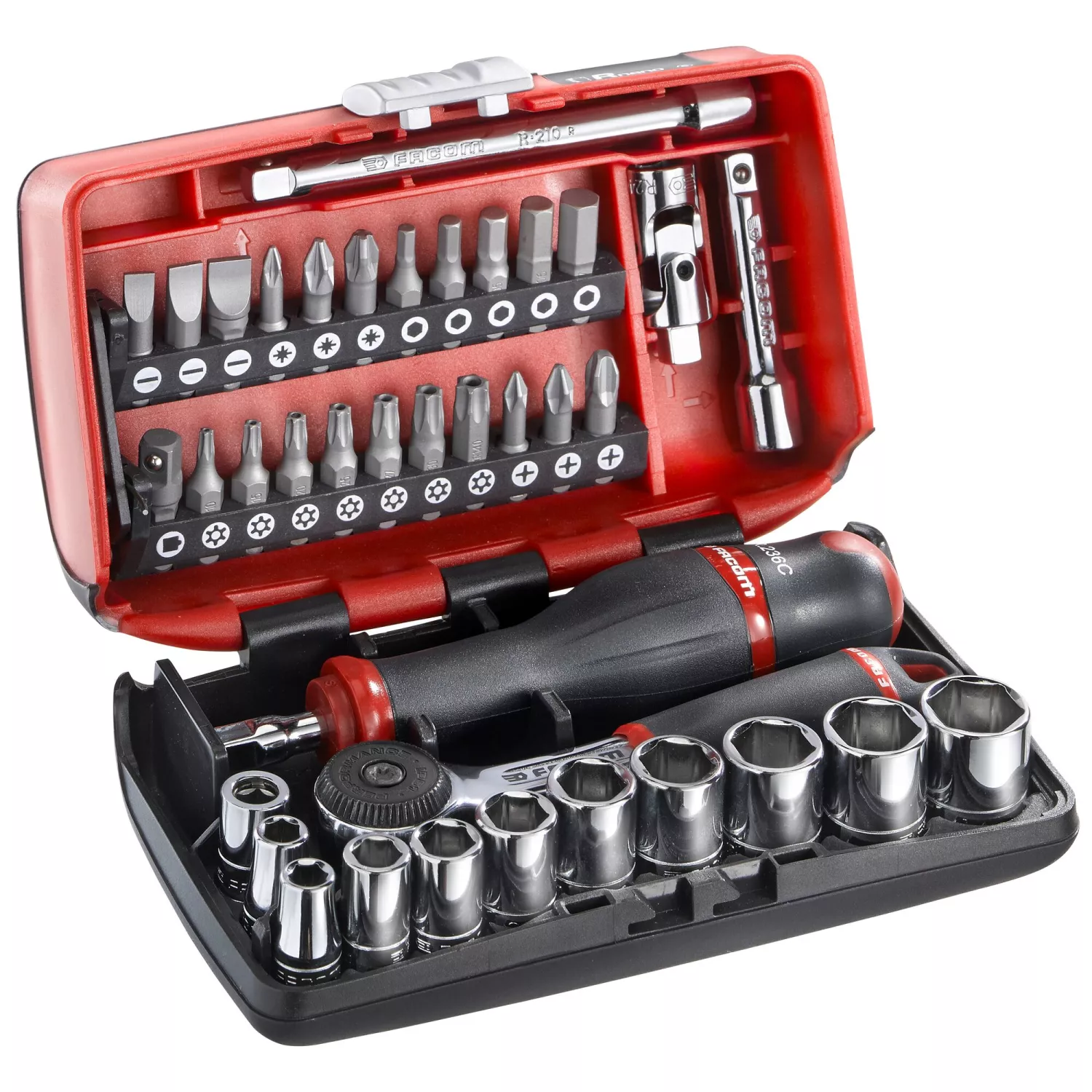 Facom R2NANOPB 38-delige Ratel- en doppenset in koffer - 1/4"
