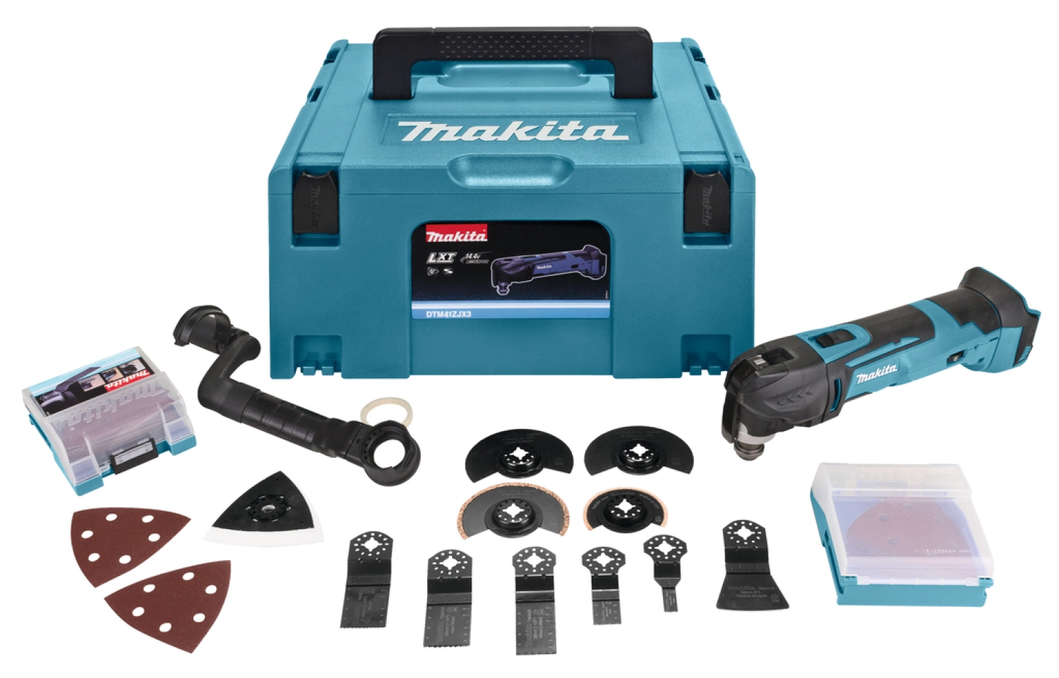 Makita DTM41ZJX3 14.4V Li-Ion Accu multitool body + 42 delige accessoireset in Mbox - snelwissel-image