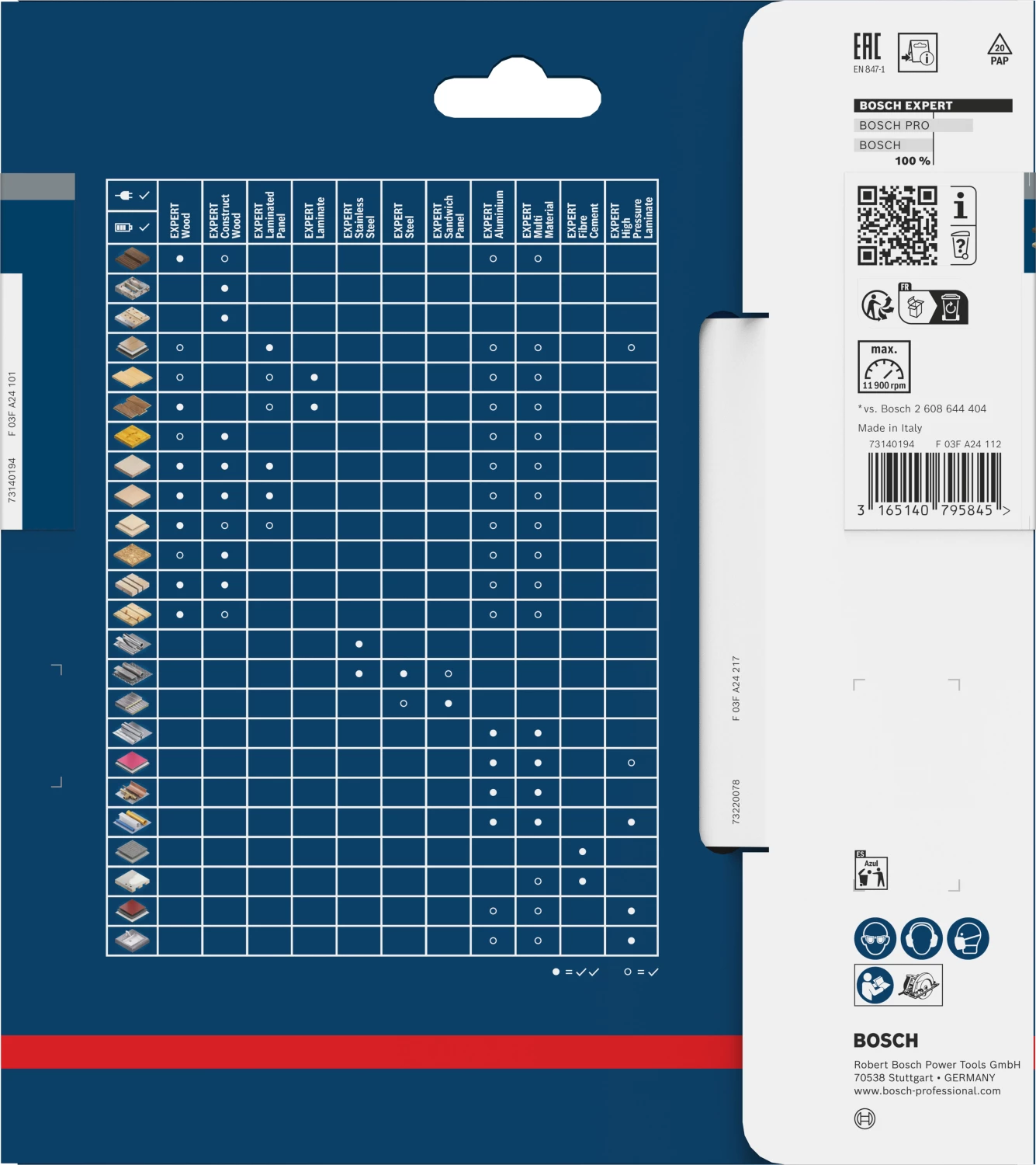 Bosch 2608644018 - Lame de Scie Circulaire Expert pour Wood, 160 x 20 x 2,2 mm, 48D-image