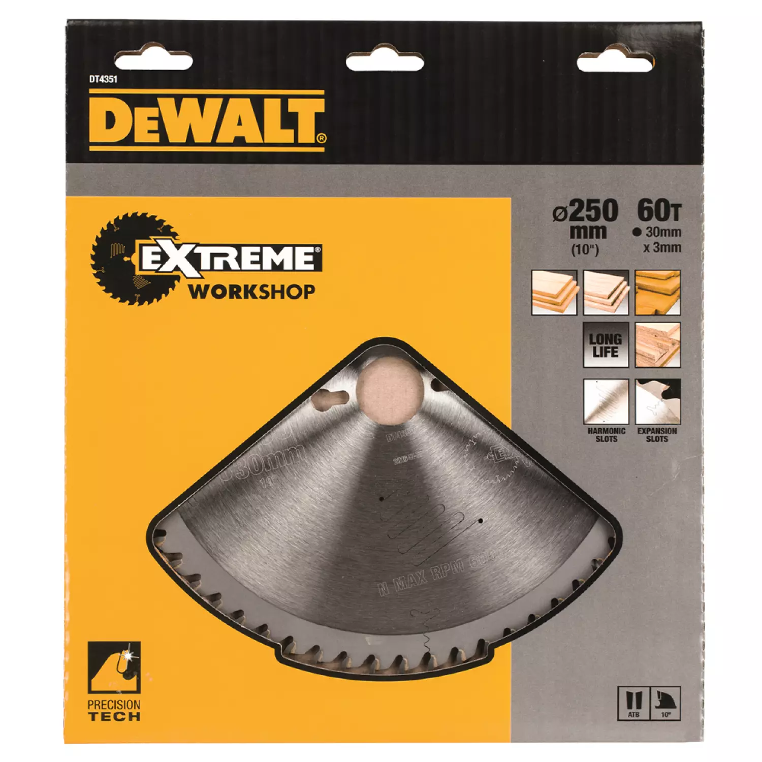 DeWALT DT4351 Lame pour scie stationnaire - 250mm-image