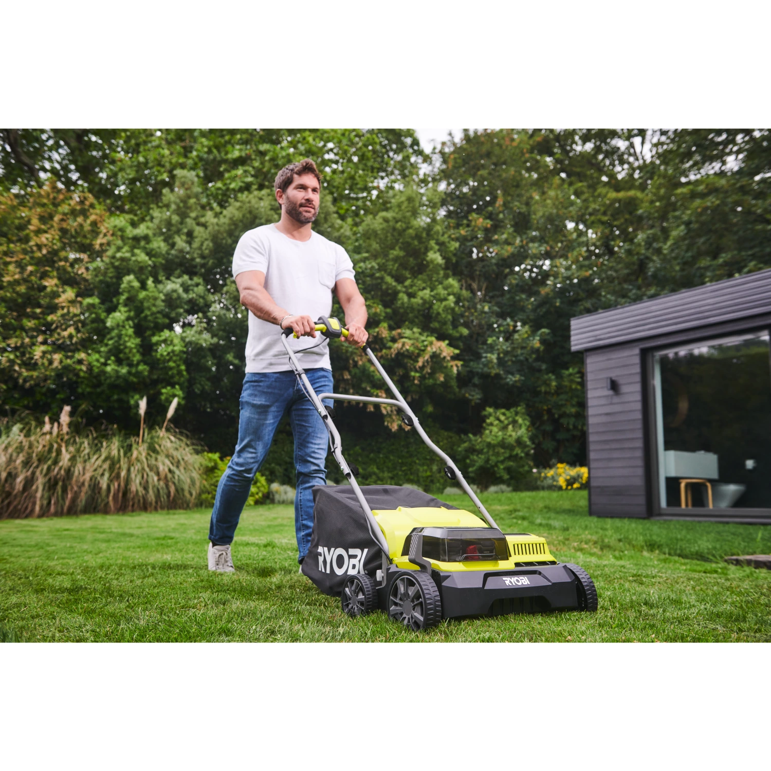 Ryobi RY18SFX35A-240 One+ 18 V Brushless Accu Scarificateur set (2x 4,0 Ah) - 35 cm-image