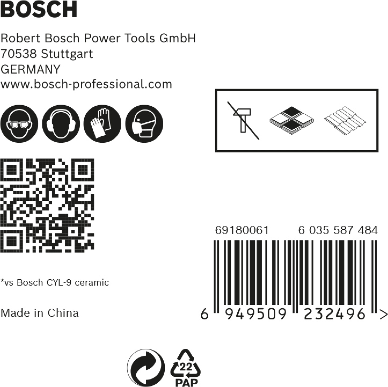 Bosch 2608900597 5-delige HardCeramic HEX-9 Borenset - 4/5/6/8/10mm-image