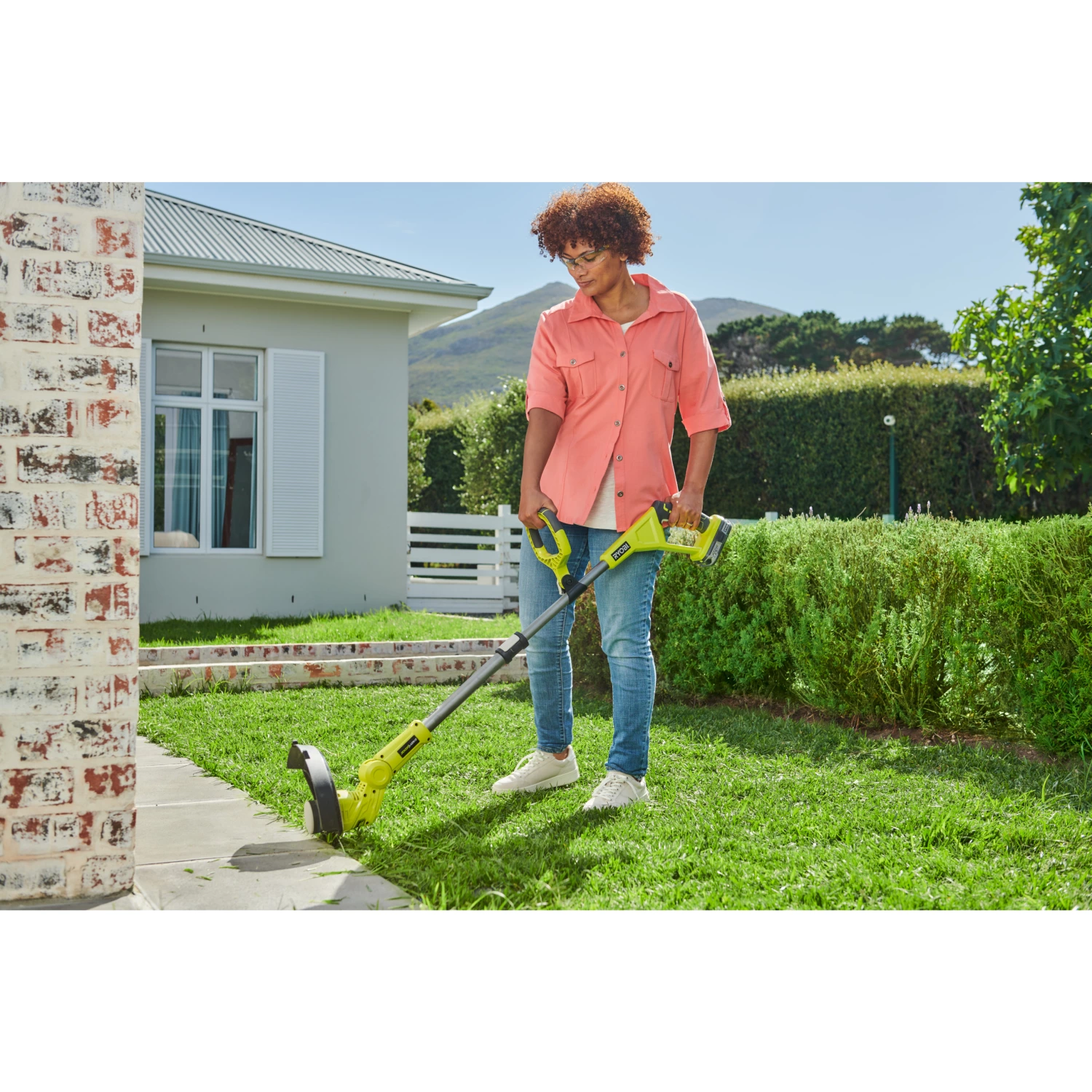 Ryobi RY18LT18HTA-120 18V Li-ion accu heggenschaar (RY18HT) & accu grastrimmer (OLT1832) set (1x 2.0Ah accu)-image