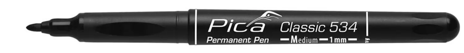 Pica 534/46 Stylo permanent classique - rond - noir - 1,0 mm-image